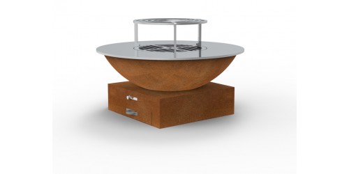 Brasero barbecue corten steel - plate ground steel Saturn S - 80cm