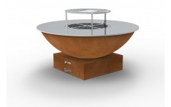 Brasero barbecue corten steel - plate ground steel Saturn S - 100cm