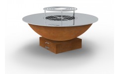 Brasero barbecue corten steel - plate ground steel Saturn S - 120cm