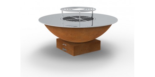 Brasero barbecue corten steel - plate ground steel Saturn S - 120cm