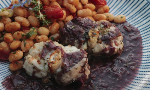 Recette de la lotte à la bordelaise au vin du Médoc, Haricots coco